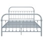 Bettgestell Grau Metall 140×200 cm Bettgestell Grau Metall 140×200 cm