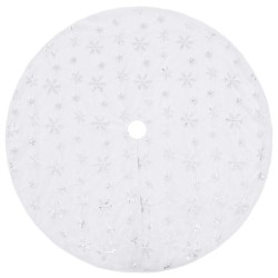 Luxus-Weihnachtsbaumdecke Weiß 90 cm Kunstpelz