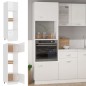 Mikrowellenumbauschrank Hochglanz-Weiß 60x57x207 cm Mikrowellenumbauschrank Hochglanz-Weiß 60x57x207 cm