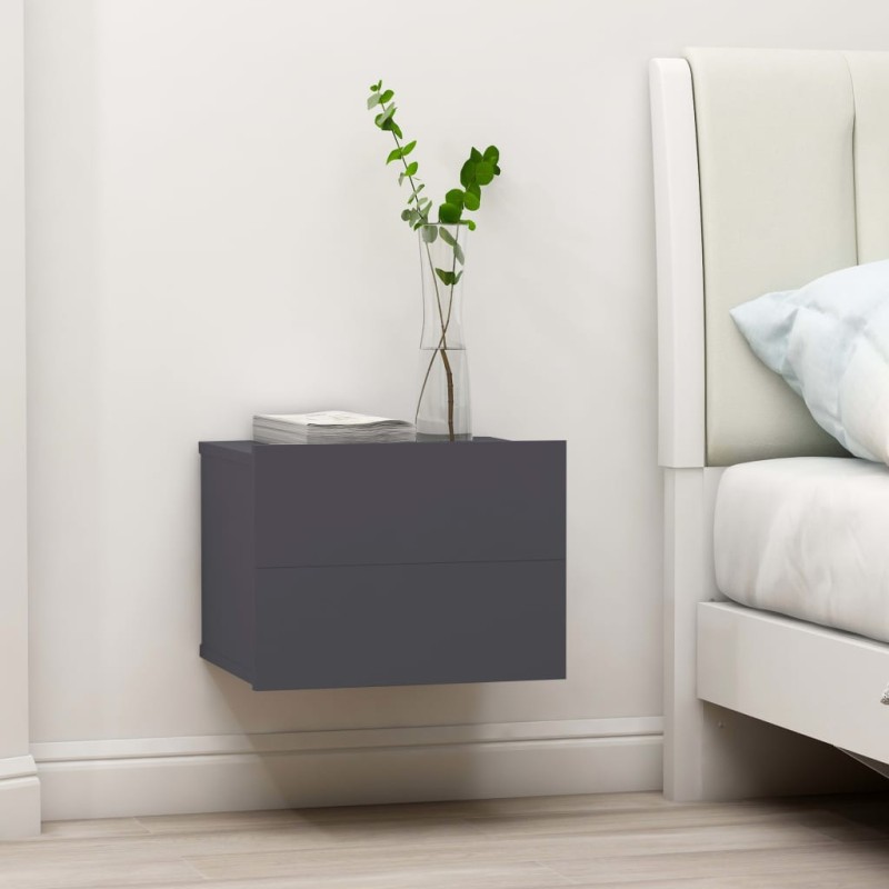 Nachttische 2 Stk. Grau 40x30x30 cm Holzwerkstoff Nachttische 2 Stk. Grau 40x30x30 cm Holzwerkstoff