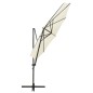 Ampelschirm mit Mast und LED-Leuchten Sandfarben 300 cm Ampelschirm mit Mast und LED-Leuchten Sandfarben 300 cm