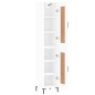 Highboard Weiß 34,5x34x180 cm Holzwerkstoff Highboard Weiß 34,5x34x180 cm Holzwerkstoff