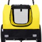 2-in-1 Tier-Fahrradanhänger und Jogger Gelb und Schwarz 2-in-1 Tier-Fahrradanhänger und Jogger Gelb und Schwarz