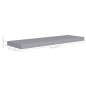 Schweberegal Grau 80x23,5x3,8 cm MDF Schweberegal Grau 80x23,5x3,8 cm MDF
