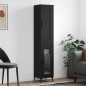 Highboard Schwarz 34,5x34x180 cm Holzwerkstoff Highboard Schwarz 34,5x34x180 cm Holzwerkstoff
