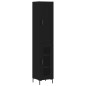 Highboard Schwarz 34,5x34x180 cm Holzwerkstoff Highboard Schwarz 34,5x34x180 cm Holzwerkstoff