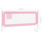Kleinkind-Bettschutzgitter Rosa 200x25 cm Stoff Kleinkind-Bettschutzgitter Rosa 200x25 cm Stoff