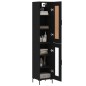 Highboard Schwarz 34,5x34x180 cm Holzwerkstoff Highboard Schwarz 34,5x34x180 cm Holzwerkstoff