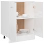 Unterschrank Hochglanz-Weiß 60x46x81,5 cm Holzwerkstoff Unterschrank Hochglanz-Weiß 60x46x81,5 cm Holzwerkstoff