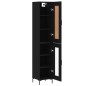 Highboard Schwarz 34,5x34x180 cm Holzwerkstoff Highboard Schwarz 34,5x34x180 cm Holzwerkstoff