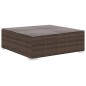 vidaXL 8-tlg. Garten-Lounge-Set mit Auflagen Poly Rattan Braun vidaXL 8-tlg. Garten-Lounge-Set mit Auflagen Poly Rattan Braun