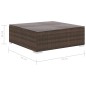 vidaXL 8-tlg. Garten-Lounge-Set mit Auflagen Poly Rattan Braun vidaXL 8-tlg. Garten-Lounge-Set mit Auflagen Poly Rattan Braun
