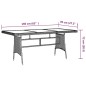 Gartentisch Grau 160x70x72 cm Poly Rattan & Massivholz Akazie Gartentisch Grau 160x70x72 cm Poly Rattan & Massivholz Akazie