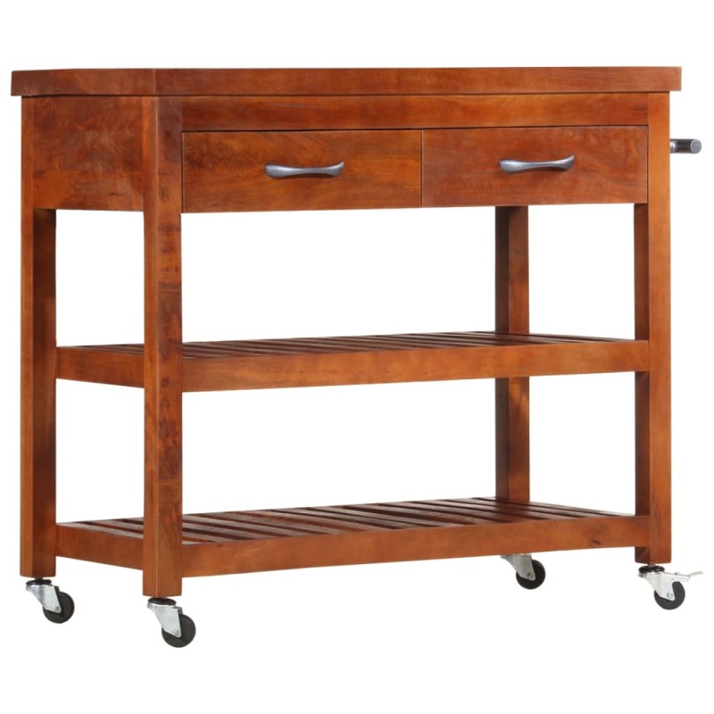 vidaXL Servierwagen 100x48x89 cm Massivholz Akazie vidaXL Servierwagen 100x48x89 cm Massivholz Akazie