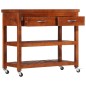 vidaXL Servierwagen 100x48x89 cm Massivholz Akazie vidaXL Servierwagen 100x48x89 cm Massivholz Akazie