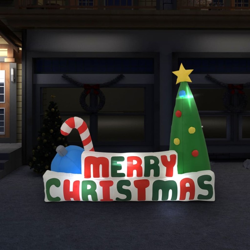 Aufblasbare Weihnachtsdekoration LED Merry Christmas 240x188 cm Aufblasbare Weihnachtsdekoration LED Merry Christmas 240x188 cm