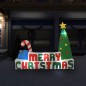 Aufblasbare Weihnachtsdekoration LED Merry Christmas 240x188 cm Aufblasbare Weihnachtsdekoration LED Merry Christmas 240x188 cm