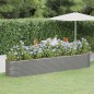 Hochbeet Pulverbeschichteter Stahl 368x80x68 cm Grau Hochbeet Pulverbeschichteter Stahl 368x80x68 cm Grau