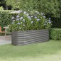 Hochbeet Pulverbeschichteter Stahl 224x80x68 cm Grau Hochbeet Pulverbeschichteter Stahl 224x80x68 cm Grau