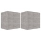 vidaXL Nachttische 2 Stk. Betongrau 40x30x40 cm Holzwerkstoff