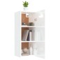 vidaXL Hängeschrank Hochglanz-Weiß 34,5x34x90 cm Holzwerkstoff vidaXL Hängeschrank Hochglanz-Weiß 34,5x34x90 cm Holzwerkstoff