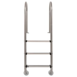 vidaXL Pool-Leiter 3 Stufen 120 cm Edelstahl 304