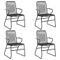 Gartenstühle 4 Stk. Schwarz 58x59x85,5 cm PVC Rattan Gartenstühle 4 Stk. Schwarz 58x59x85,5 cm PVC Rattan