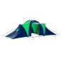 vidaXL Campingzelt 9 Personen Stoff Blau/Grün vidaXL Campingzelt 9 Personen Stoff Blau/Grün