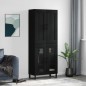 Highboard Schwarz 69,5x34x180 cm Holzwerkstoff Highboard Schwarz 69,5x34x180 cm Holzwerkstoff