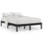vidaXL Massivholzbett Schwarz Kiefer 140x190 cm vidaXL Massivholzbett Schwarz Kiefer 140x190 cm