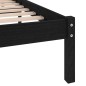 vidaXL Massivholzbett Schwarz Kiefer 140x190 cm vidaXL Massivholzbett Schwarz Kiefer 140x190 cm