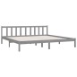 Massivholzbett Grau Kiefer 200x200 cm Massivholzbett Grau Kiefer 200x200 cm