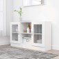 Vitrinenschrank Weiß 120x30,5x70 cm Holzwerkstoff Vitrinenschrank Weiß 120x30,5x70 cm Holzwerkstoff