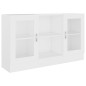 Vitrinenschrank Weiß 120x30,5x70 cm Holzwerkstoff Vitrinenschrank Weiß 120x30,5x70 cm Holzwerkstoff
