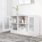 Vitrinenschrank Weiß 120x30,5x70 cm Holzwerkstoff Vitrinenschrank Weiß 120x30,5x70 cm Holzwerkstoff