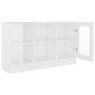 Vitrinenschrank Weiß 120x30,5x70 cm Holzwerkstoff Vitrinenschrank Weiß 120x30,5x70 cm Holzwerkstoff