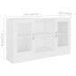 Vitrinenschrank Weiß 120x30,5x70 cm Holzwerkstoff Vitrinenschrank Weiß 120x30,5x70 cm Holzwerkstoff