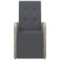 Garten-Liegestühle mit Kissen 2 Stk. Grau Poly Rattan Garten-Liegestühle mit Kissen 2 Stk. Grau Poly Rattan