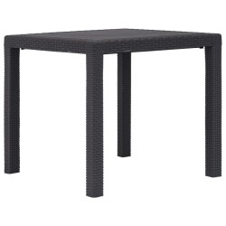 Gartentisch Braun 79 x 79 x 72 cm Kunststoff Rattan-Optik
