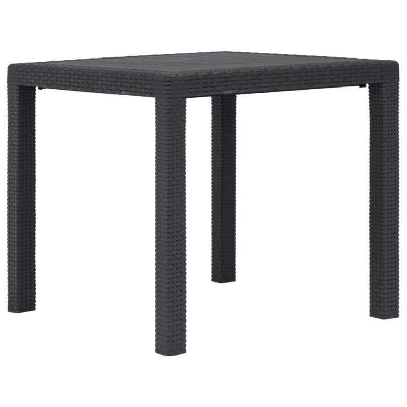 Gartentisch Braun 79 x 79 x 72 cm Kunststoff Rattan-Optik Gartentisch Braun 79 x 79 x 72 cm Kunststoff Rattan-Optik
