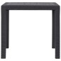 Gartentisch Braun 79 x 79 x 72 cm Kunststoff Rattan-Optik Gartentisch Braun 79 x 79 x 72 cm Kunststoff Rattan-Optik