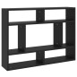Wandregal Schwarz 75x16x55 cm Holzwerkstoff Wandregal Schwarz 75x16x55 cm Holzwerkstoff