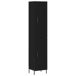 Highboard Schwarz 34,5x34x180 cm Holzwerkstoff