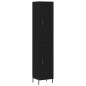 Highboard Schwarz 34,5x34x180 cm Holzwerkstoff Highboard Schwarz 34,5x34x180 cm Holzwerkstoff
