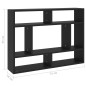 Wandregal Schwarz 75x16x55 cm Holzwerkstoff Wandregal Schwarz 75x16x55 cm Holzwerkstoff