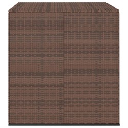 Garten-Kissenbox PE Rattan 100x97,5x104 cm Braun
