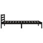 Massivholzbett Kiefer 90x200 cm Schwarz Massivholzbett Kiefer 90x200 cm Schwarz