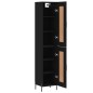 Highboard Schwarz 34,5x34x180 cm Holzwerkstoff Highboard Schwarz 34,5x34x180 cm Holzwerkstoff