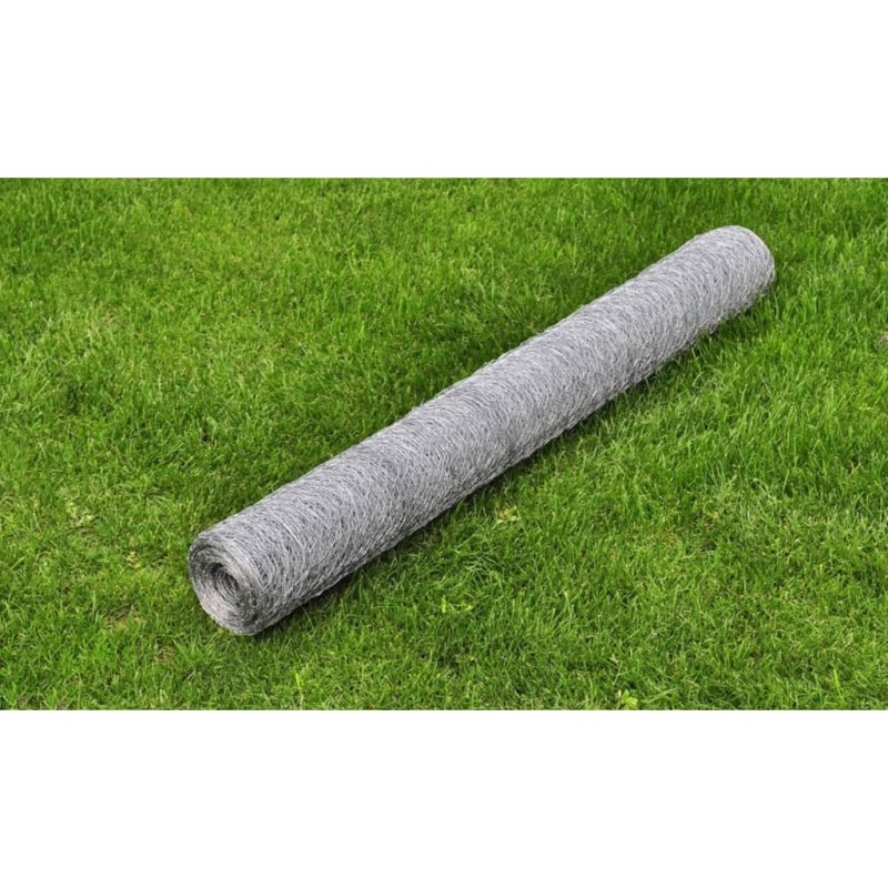 Maschendraht Verzinkter Stahl 25×1 m Silbern Maschendraht Verzinkter Stahl 25×1 m Silbern