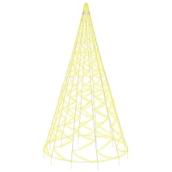 vidaXL LED-Weihnachtsbaum für Fahnenmast Warmweiß 1400 LEDs 500 cm